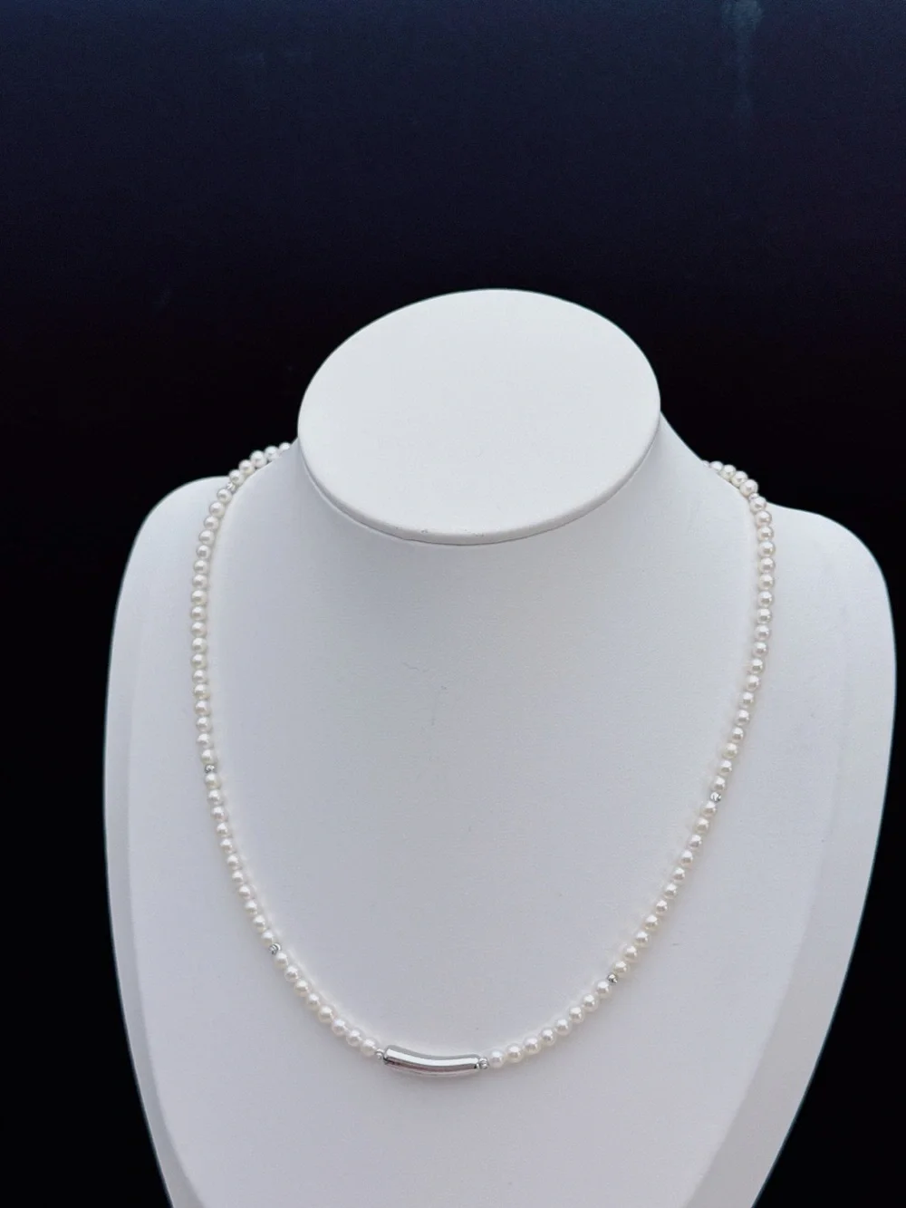 26X510 Handmade Freshwater Pearl Classic Necklace 16+2” 4mm Stainless Steel